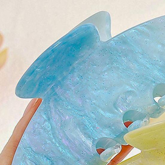 Hair Claw No Slipping Acetate Sheet Strong Grip Medium Size Back Head Hair Clip Large Arc Design Shark Hair Claw Versatile Hair Accessory