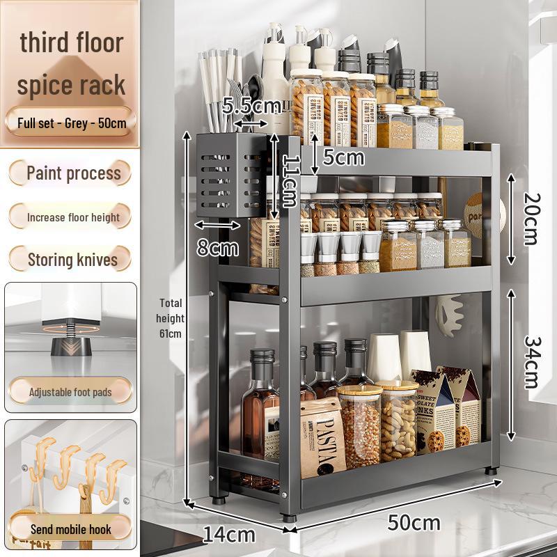 Kitchen Countertop Spice and Sauce Storage Rack