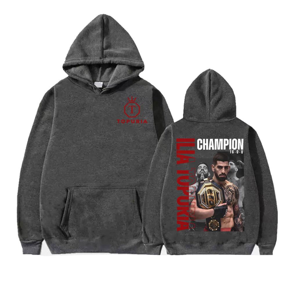 Limited El Matador Ilia Topuria Merch Hoodies Men's Clothing Harajuku Retro Sweatshirt Casual Fleece Oversized Hoodie Streetwear