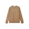Embroidered Logo Crew Neck Sweatshirt Men Tops Light-Brown 916609-258