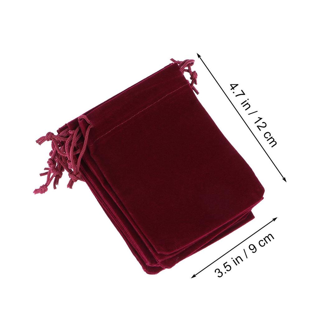 12Pcs Drawstring Gift Bags Flannel Pouches for Jewelry Storage Wedding Candy Party Small Gifts Drawstring Gift Bags