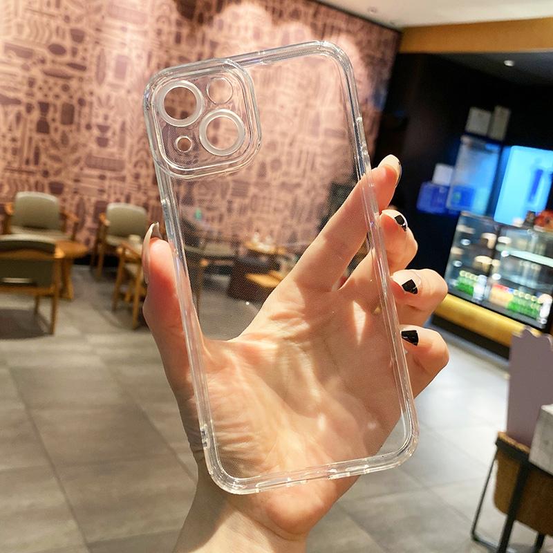 Transparente Telefonhülle in fluoreszierender Farbe für iPhone 13 Pro Max 12 11 X Xs Xr 7 8 Plus Se, weiche stoßfeste Silikonhülle