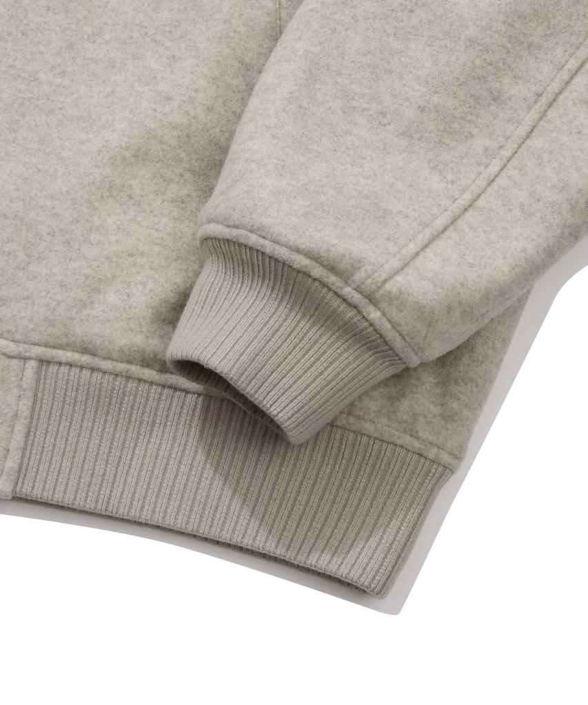 COVERNAT Collared Blouson Oatmeal
