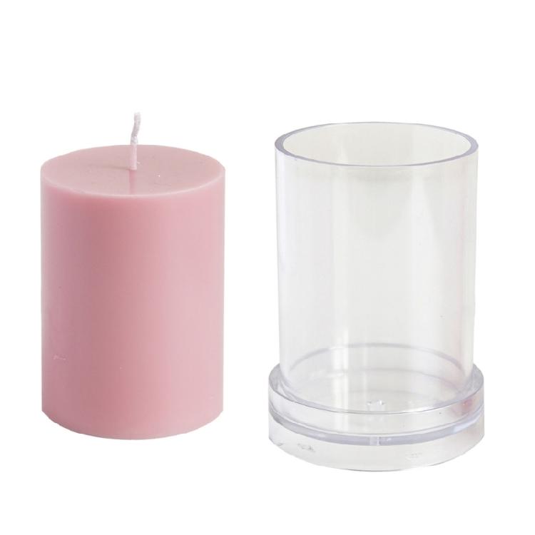 Clear Candlestick Molds Cylindrical Mould Cylinder Candle Mould for Church Candlelight Dinner Christmas Decoration