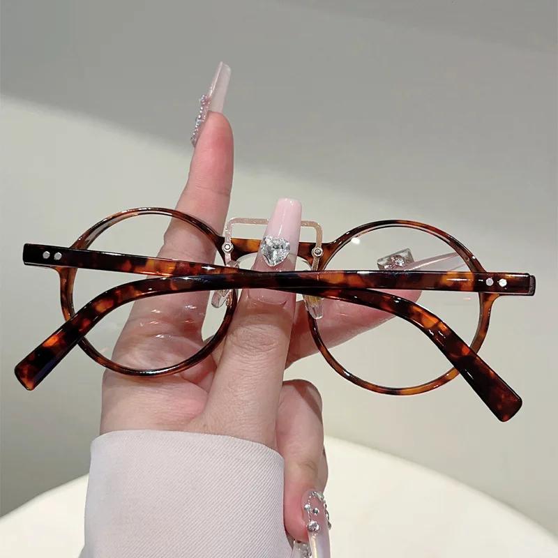 Vintage Optical Round Anti Blue Light Glasses Women For Men Luxury Brand Designer Myopia Prescription Punk Eye Glasses Frames