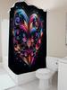 Mystical Swirl Heart Shower Curtain - Waterproof, Mildew-Resistant, Machine Washable For Boho Bathroom Decor