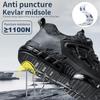 Fashion ZLMY Rotating Button Safety Shoes Men Steel Toe Sneaker Air Cushion Work Shoes Man Puncture Proof Work Safety Boots Protective