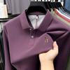 Brand 100% Cotton Polo Shirt Long Sleeve Light Luxury New Cartoon Dog Embroidery Men'S Lapel T-Shirt High-Quality Fashion Top