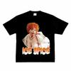 T-shirt Graphique ICE SPICE Coton Lourd Style Rap Viral Unisexe Surdimensionné Streetwear Col Rond Été Décontracté Hip Hop T-shirts Haut