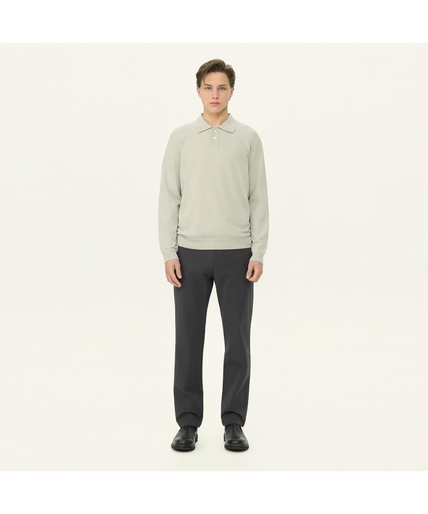 Henlikoteun Polo Collar Knit Ahwas26601Gyl