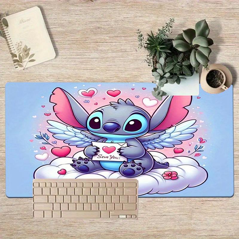 1pc Cute Stitch Angel Mouse Pad Office & Gaming Desk Mat with Washable Surface, Perfect for Desktops and Laptops 1432