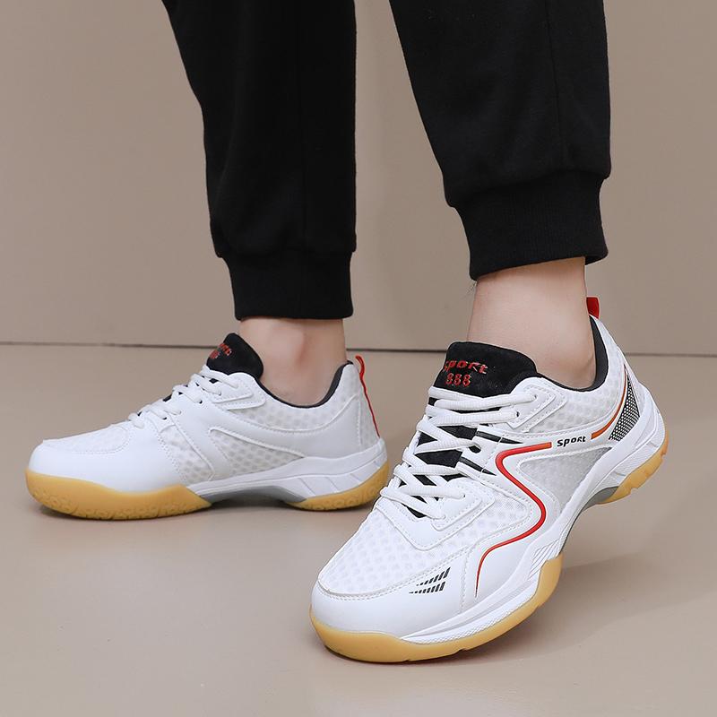 Mode Herren Damen Badmintonschuhe Outdoor Fitnessstudio Tennis Trainer Volleyball Tischtennis Sneaker Lässig Leicht Bequem Sportschuhe 46
