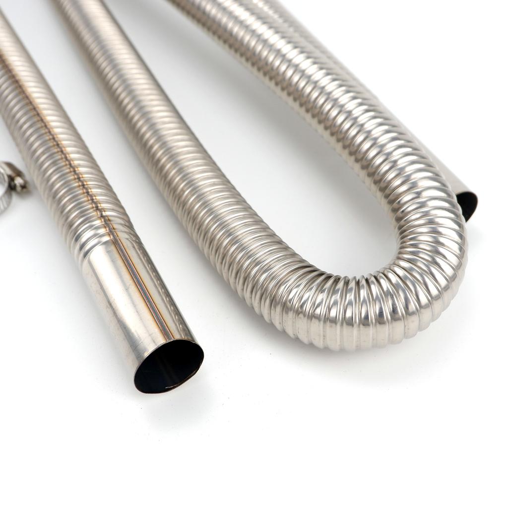 60cm 100cm 120cm 150cm 200cm 250cm 300cm Air Diesel Parking Heater Stainless Steel Exhaust Pipe Tube Gas Vent Hose Car Truck VAN