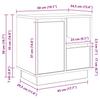 Nightstand Sonoma Oak 50 X 34.5 X 50 Cm Engineered Wood