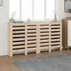 Vidaxl Radiator Cover, 210X21X85 Cm, Solid Pine Wood