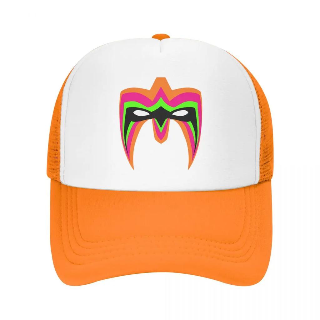 Wrestling Trucker Hats Ultimate Warrior Mask Mesh Net Baseball Cap Snapback Outdoor Hip Hop Adjustable Peaked Hat For Men Women