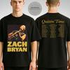 T-shirt Unisexe Noir Délavé Zach Bryan Guitare Deux Faces