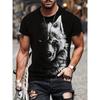 Men's Fashion T-shirt 3D imprimat cu mânecă scurtă cu guler rotund tricou casual sport streetwear topuri casual casual topuri