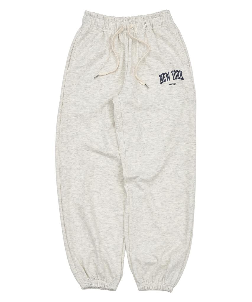 PAPERBOY Basic New York Wide Jogger Pants - Navy (Type A)
