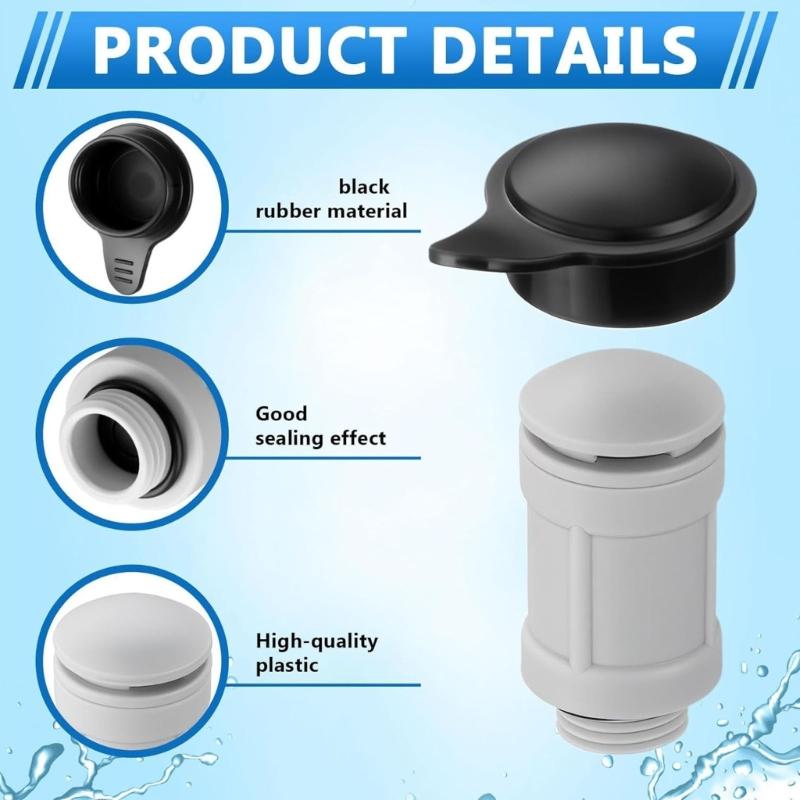 2Pcs 12363 12373 Air Jet Valves and Air Jet Valves Caps Replacement Pool Air Injector Cover for Above Ground Swimming
