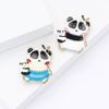 Cartoon Alloy Enamel Panda Brooch Versatile Cute Men'S And Women'S Sweater Coat Corsage Ornament Pin