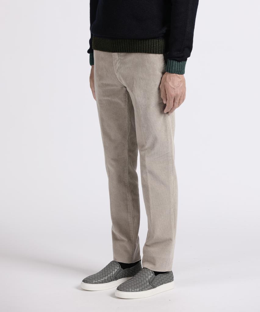 PANICALE Beige Slim Fit Corduroy Pants