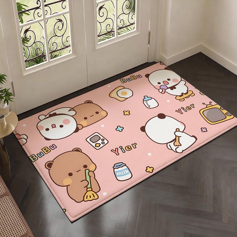 Leuk Schattig Karakter B-BUBU DUDUs Vloermat Zacht Verdikte Flanellen Deurmat Antislip Woonkamertapijt Huisdecoratie