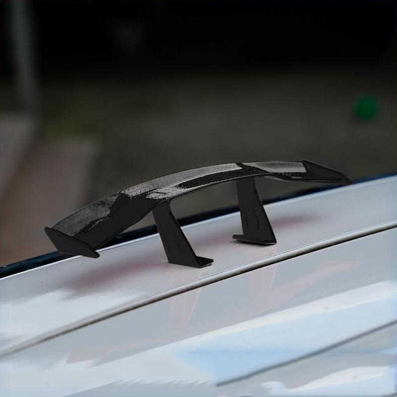 Universal Car Tail Wing Carbon Fiber Look Mini Modified Black White Red Tail Wings Model Auto Styling Decoration Car