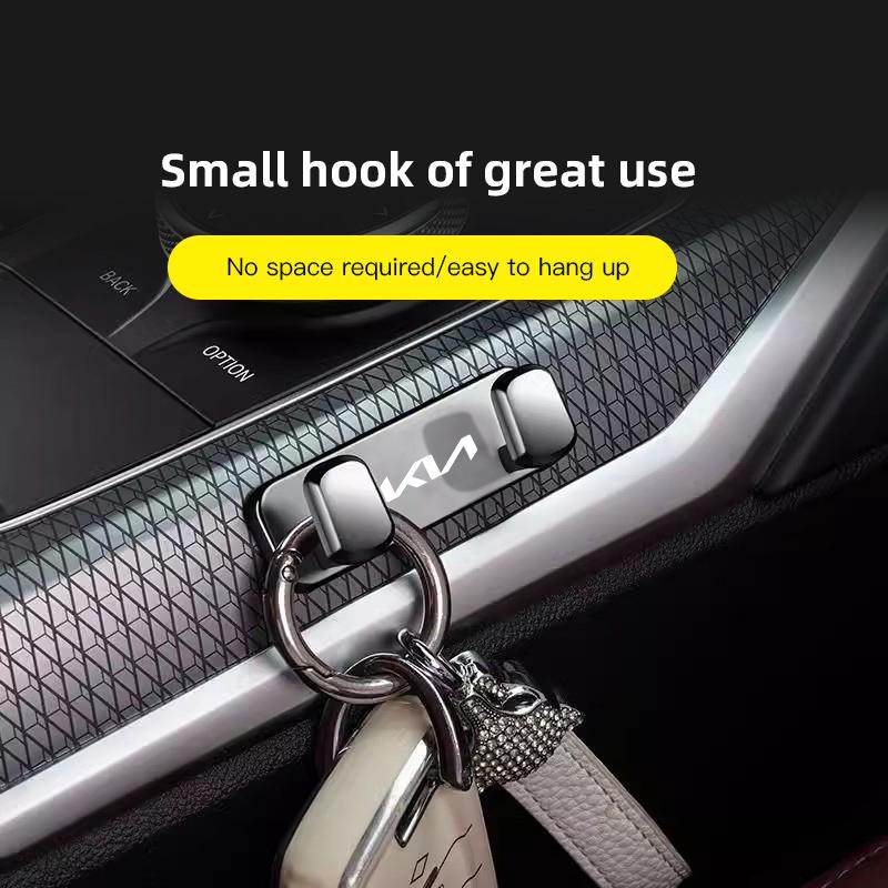 Self Adhesive Car Interior Small Hook Metal Hooks Stickers For KIA K5 K9 Sorento Ceed Sportage Carnival Stinger Forte Niro Soul Xwgln00