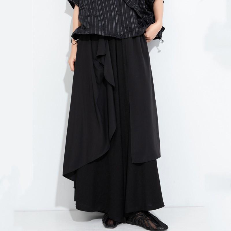 Jupe Pantalon Large taille Plus Grande Été Taille Haute large Jambe Femmes Ample Casual Pantalon