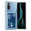 Porta Cartões Porta Celular Transparente Para Xiaomi Redmi Note 10 Pro 10S 11 11s 12 12s 13c Note 13 Pro 5G Capa Macia Fundas