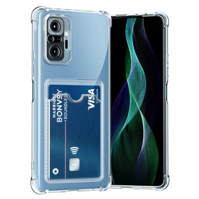 Porta Cartões Porta Celular Transparente Para Xiaomi Redmi Note 10 Pro 10S 11 11s 12 12s 13c Note 13 Pro 5G Capa Macia Fundas
