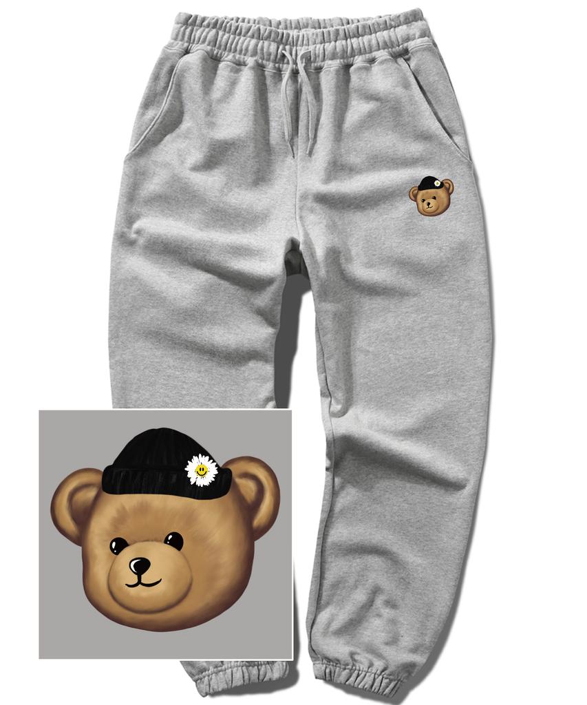 TRIPSHION Beanie Bear Logo Jogger Sweatpants - Gray