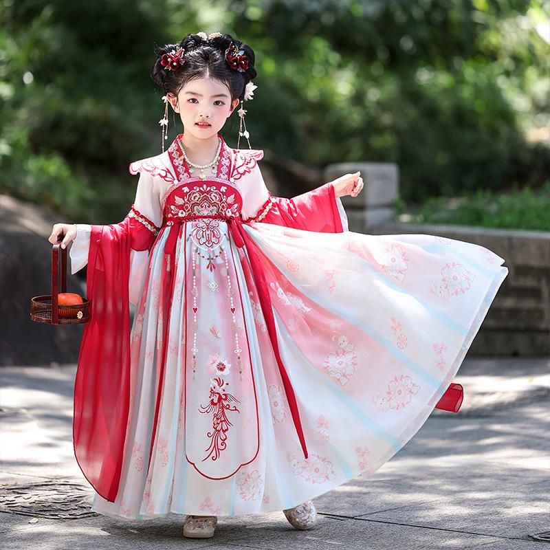 2025 Summer Style Hanfu for Girls - Fairy Tang Suit Dress