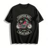 Vintage Chopper Ride Graphic Tee American Garage Style Cotton Short Sleeve Pure Cotton T-shirt