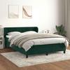 Maison Exclusive - Dark Green Bed Slat Base and Mattress 140x200cm Velvet