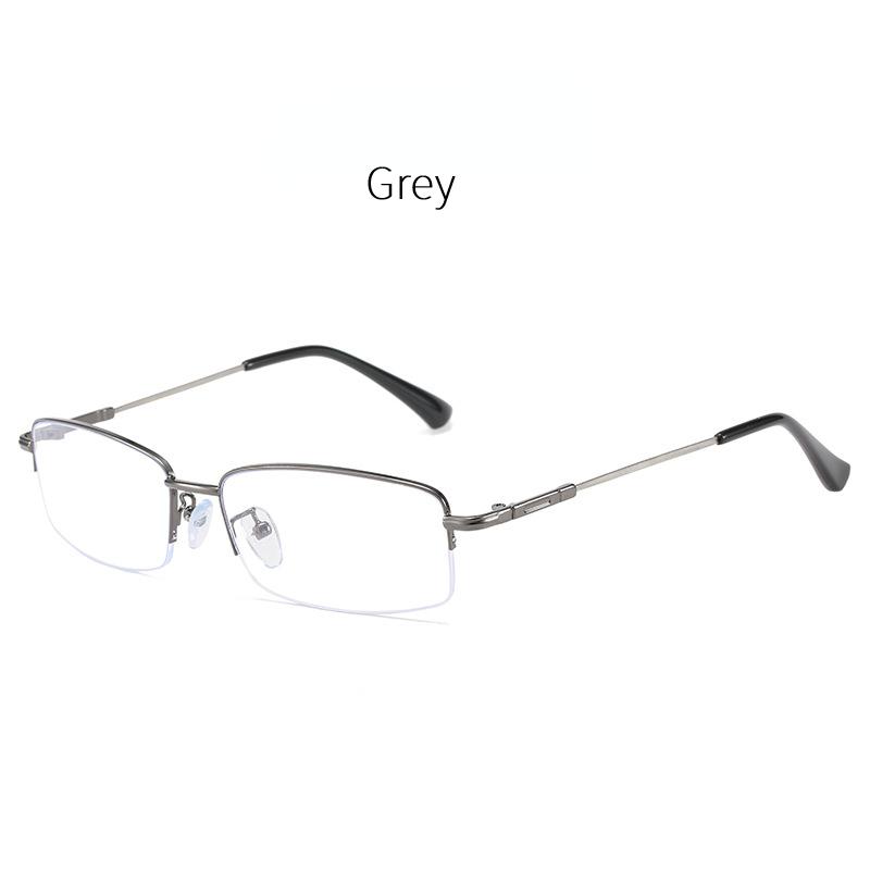 New Business Half-Frame Sqaure Myopia Glasses for Men Women Ultralight Anti Blue Light Finished Prescirption Eyewear Gafas