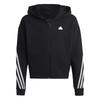 Girls' Hoodie Adidas FUTURE ICONS 3S FZ Black IC0118 Size 128