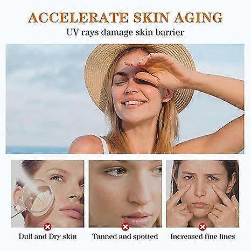 Organic Sunscreen SPF50+, Sunblock PA++++ Rice and Probiotics,Nourishing Skin Protection,Sun Moisturizing,Sunscreen Skin Care Solution for All Skin Ty