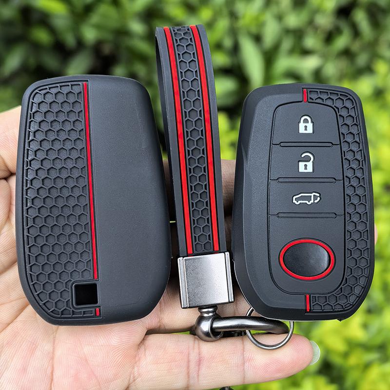 Housse de protection en silicone pour clé de voiture Pour Toyota CHR Hilux Fortuner Land Cruiser 200 Camry Corolla Crown RAV4 Highland Accessoires