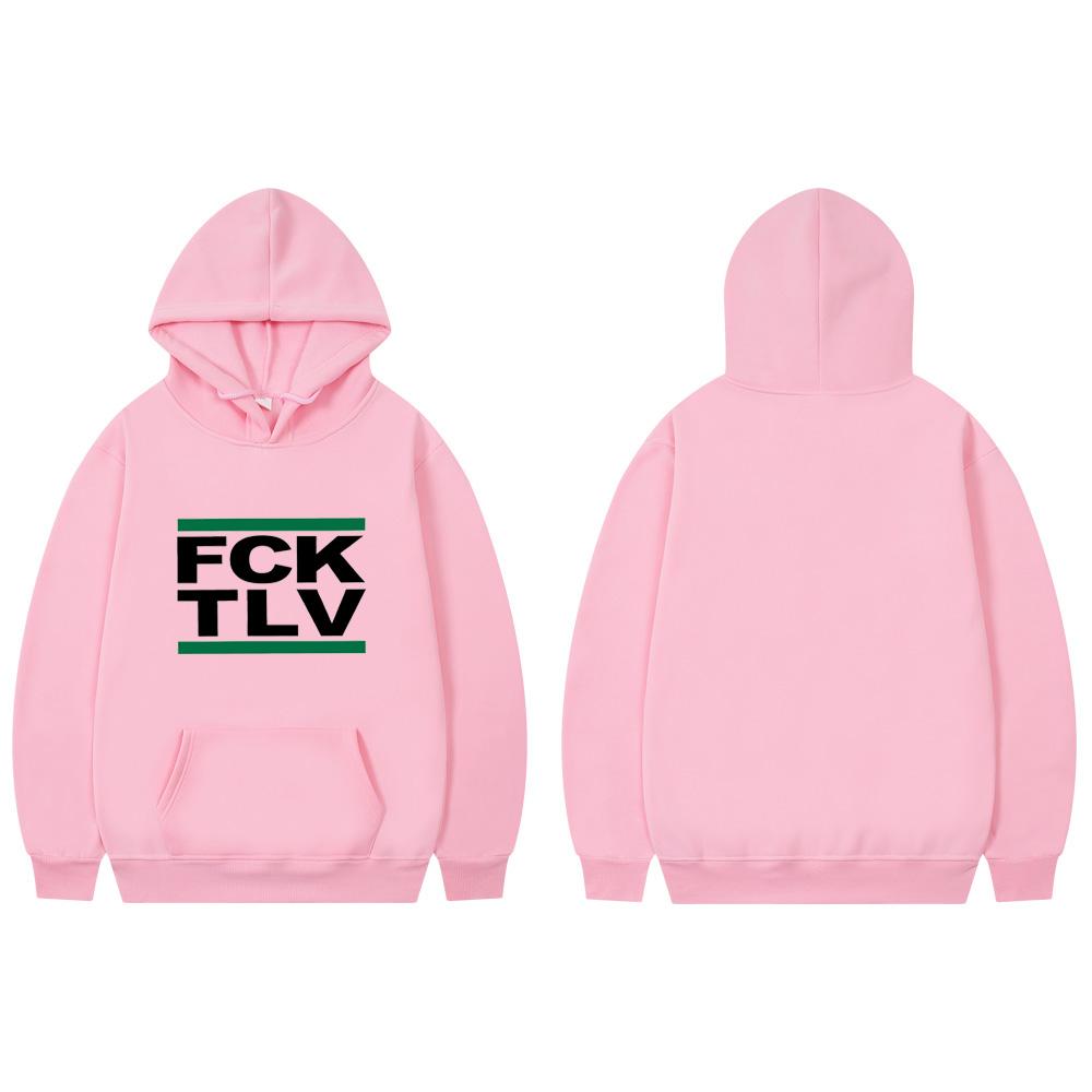 FCK TLV 2D Print Hoodeis Sweatshirts Men/women Fashion Hoodie Streetwear  Clothes Autumn Tops Clothing