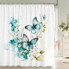 Plant Flowers Leaves Series Shower Curtains Bathroom Curtain Frabic Waterproof Polyester Multiple Sizes Bath Bathroom Curtains