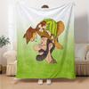 Pettson and Findus Theme Printed Blanket - Perfect for Couch, Bed, Travel & Outdoor Use | Machine Washable, Cozy & Durable.
