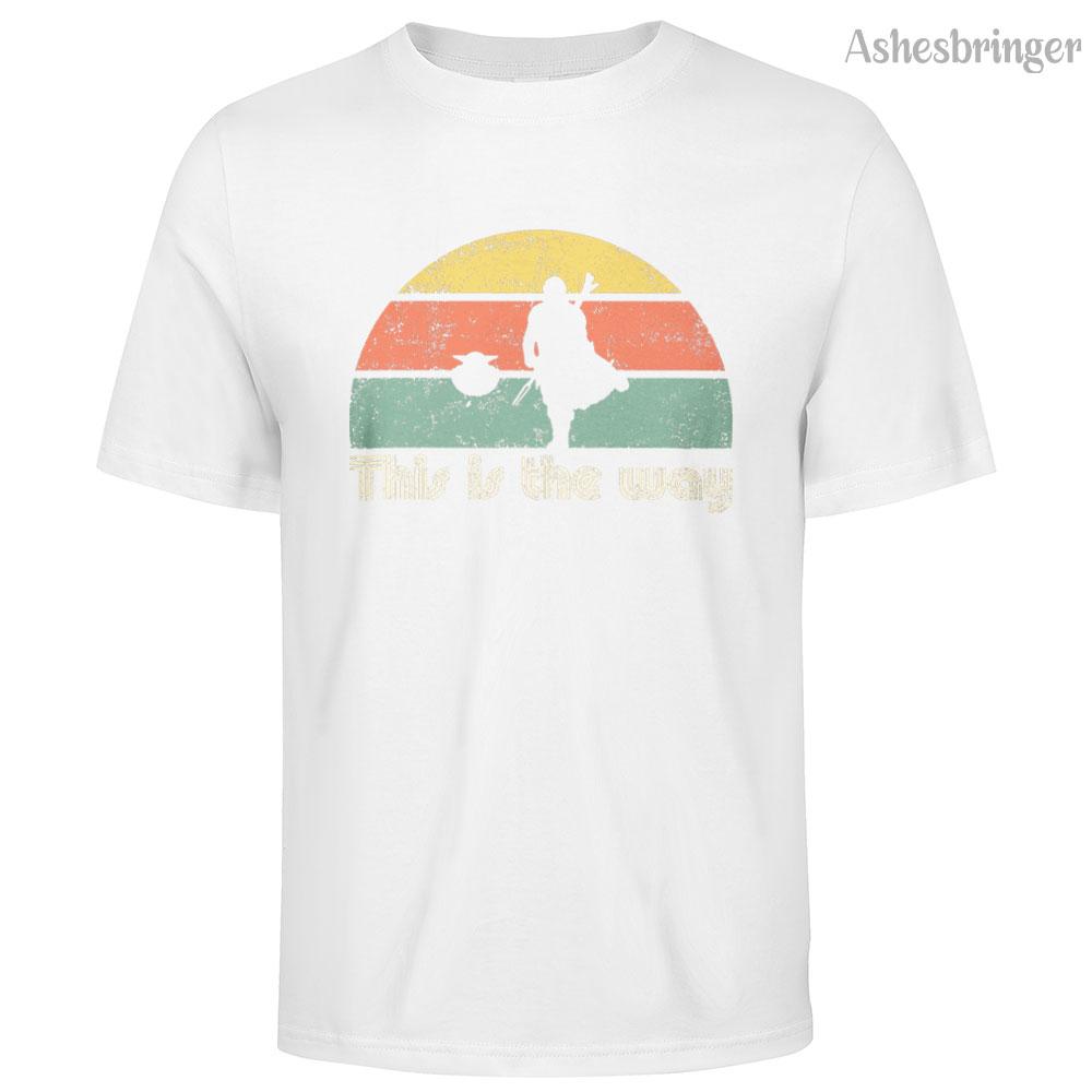Mens Cotton Jedi The Retro Way Graphic T Shirt Street Casual Style Tee for Men and Women