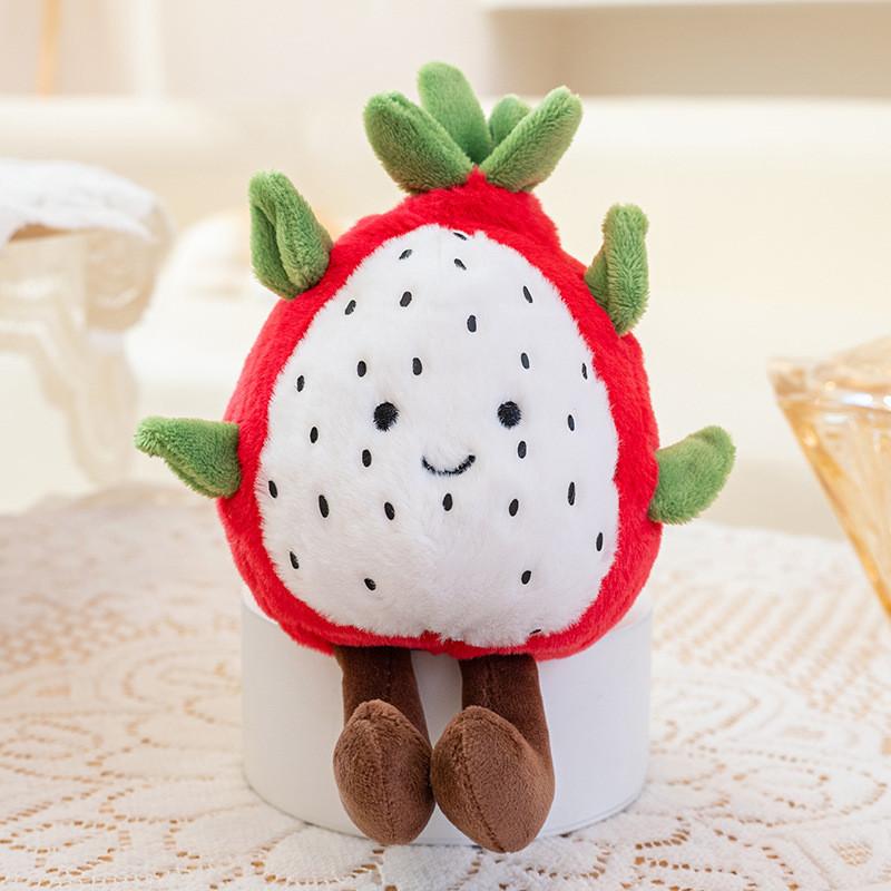 Cute Pineapple Orange Watermelon Durian Strawberry Cartoon Plush Doll Pendant For Kids And Collectors