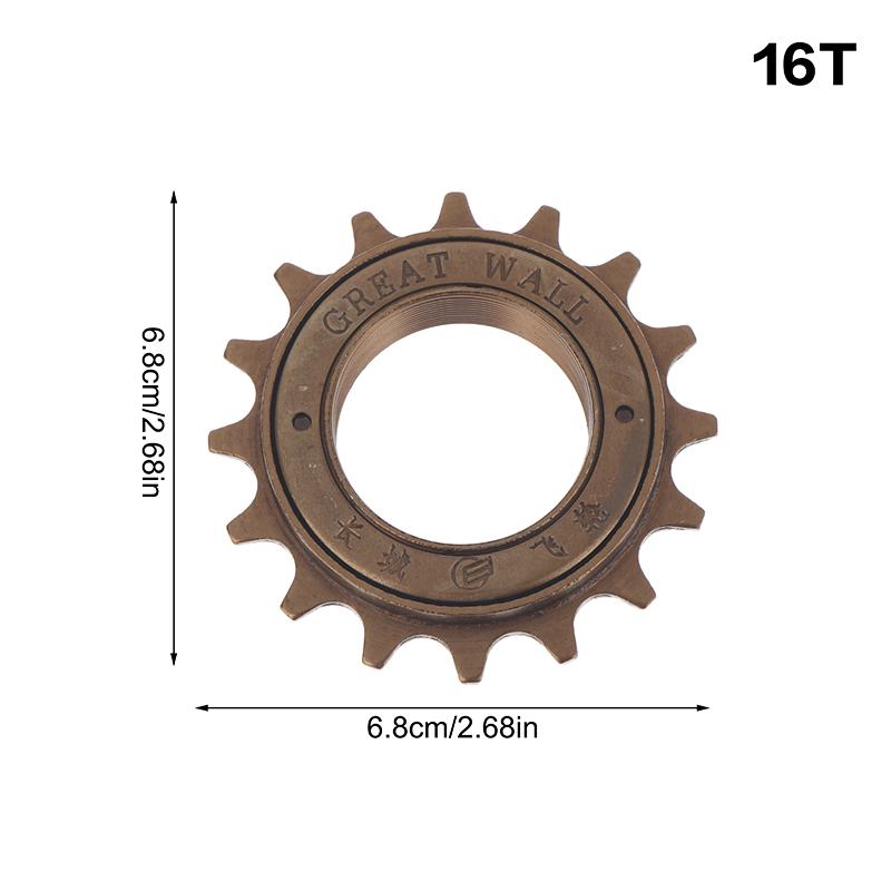 Pignon à roue libre en acier à pignon unique 16T/18T/20T Accessoires pour vélo Engrenage à pignon unique Pièces de rechange pour vélo