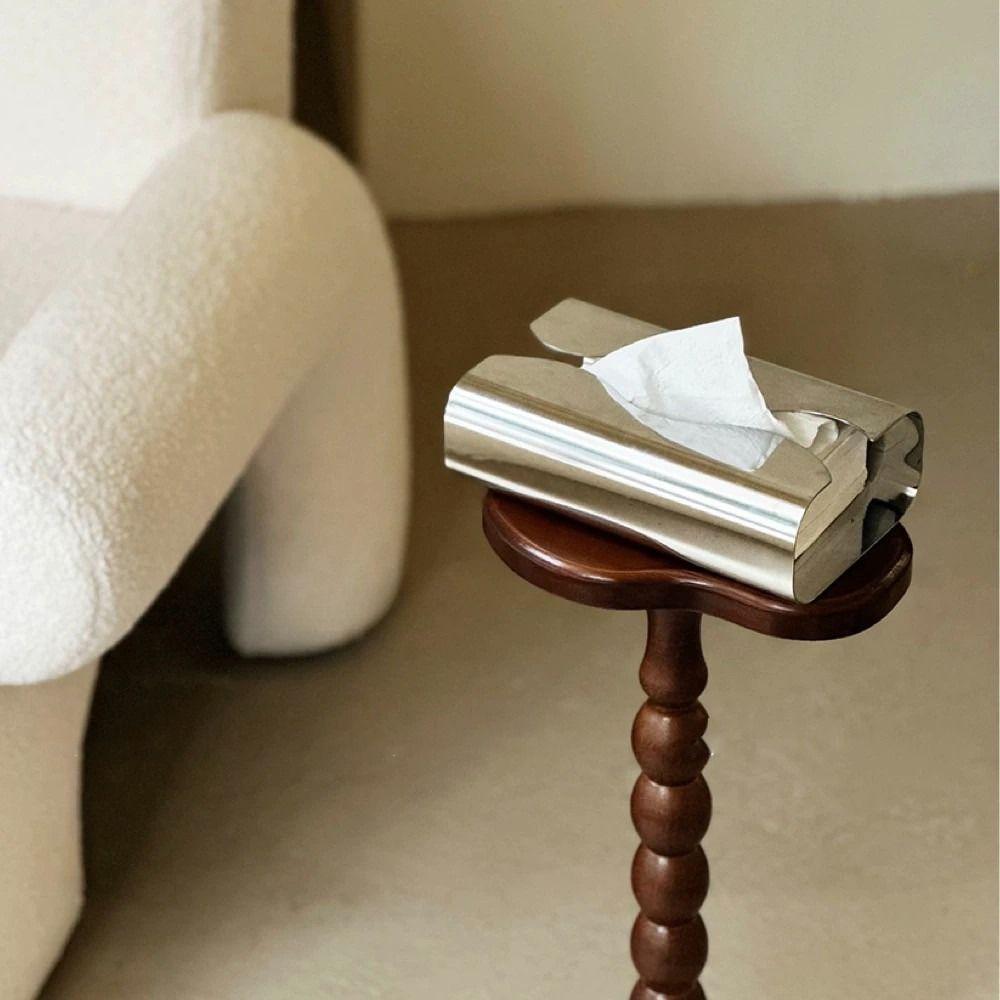 Stainless Steel Tissue Case Mirror Surface Napkin Box Elegant Mirror Napkin Holder  Kitchen Use