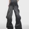 2024 Spring/Autumn Loose Washed Bell-Bottom Wide-Leg Jeans