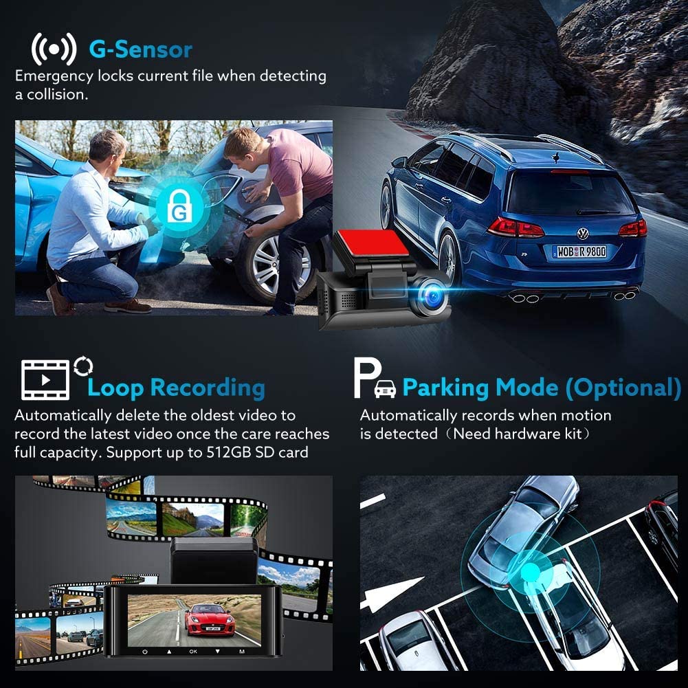 4K Dash Cam GPS WiFi UHD 3840*2160P Car DVR For Car Surveillance Cameras Night Vision Video Recorders Dashcam 24H Parking Monitor