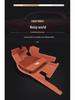 Ideal i8 Car Floor Mats Set - Black/Orange TPE, Fits 25 Models, Includes Trunk Mat.